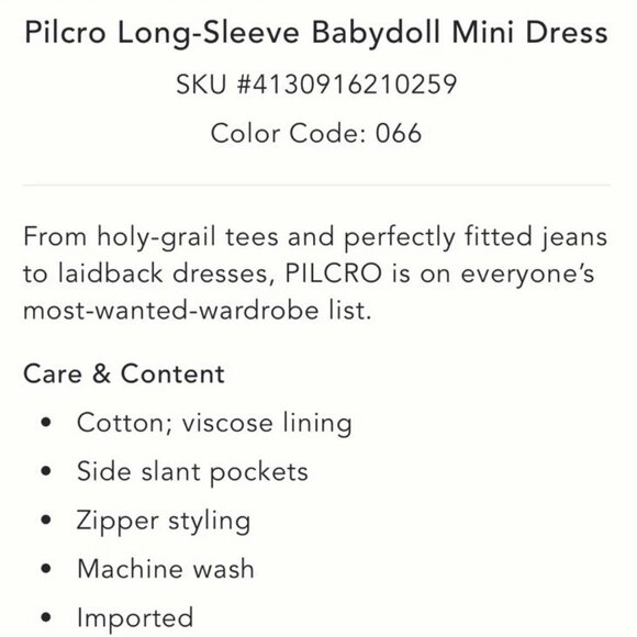 Anthropologie Pilcro Pink Babydoll Mini Dress - Picture 6 of 8